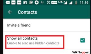 How to use hidden contacts on phone