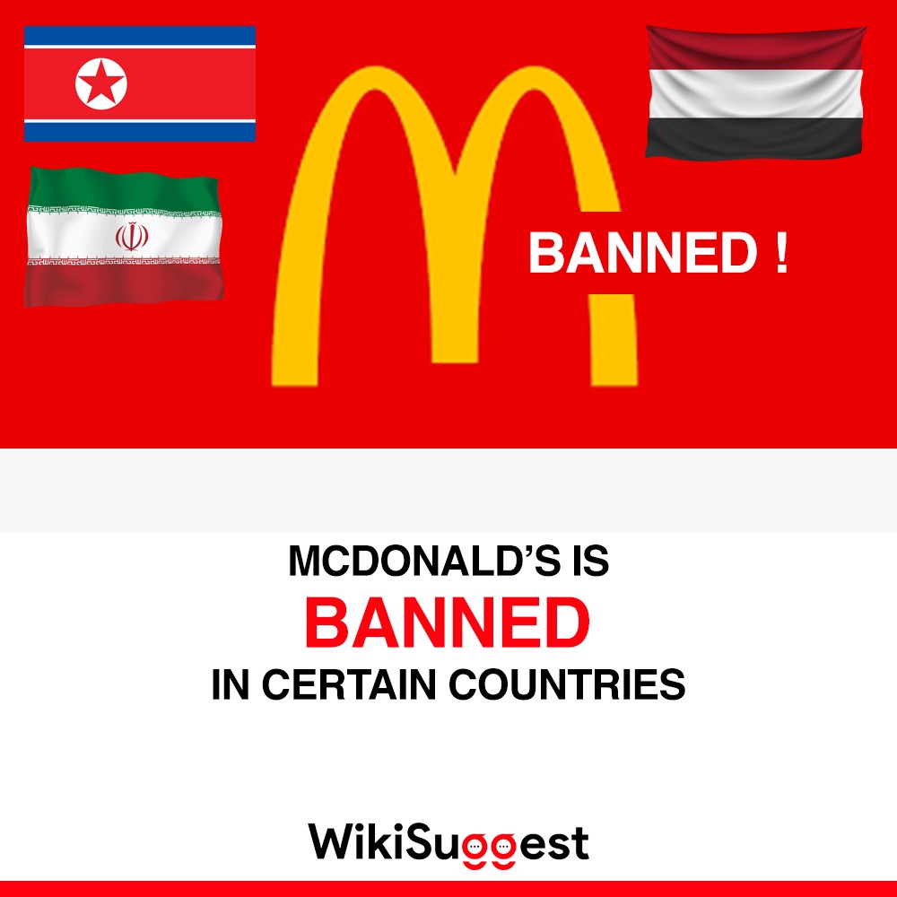Mcdonald’s is banned in certain countries