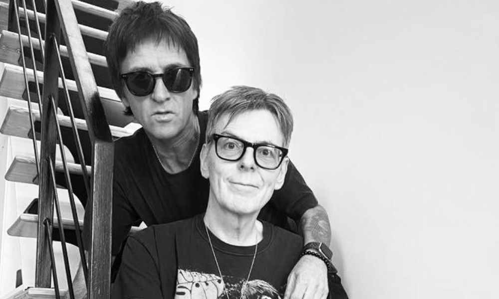 Andy Rourke with Johnny Marr